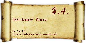 Holdampf Anna névjegykártya
